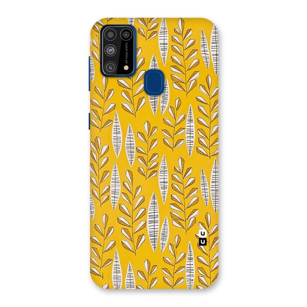 Yellow Leaf Pattern Back Case for Galaxy F41