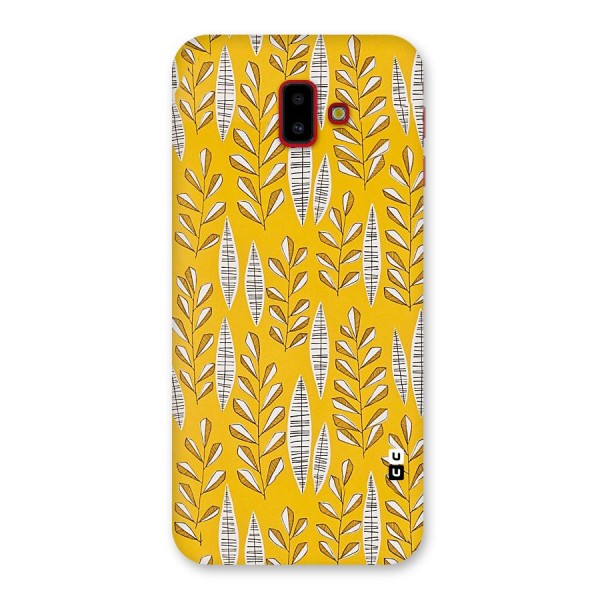 Yellow Leaf Pattern Back Case for Galaxy J6 Plus