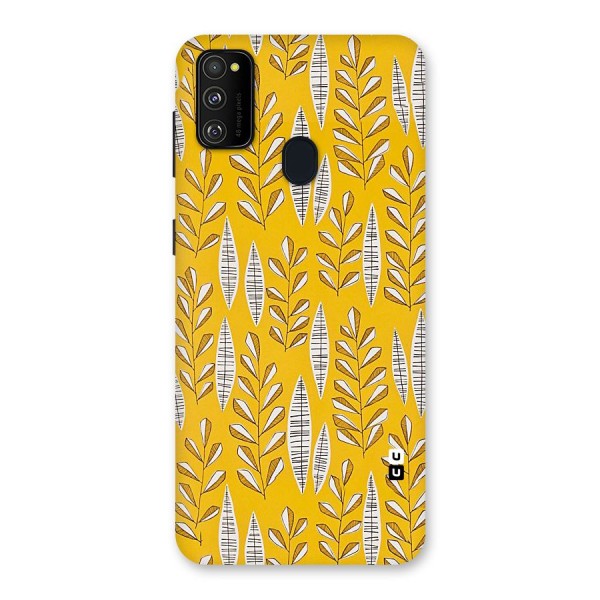 Yellow Leaf Pattern Back Case for Galaxy M21