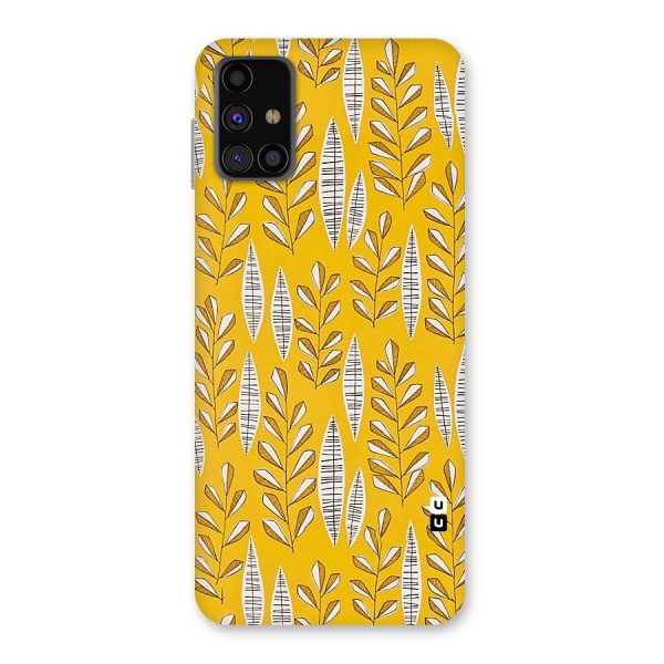 Yellow Leaf Pattern Back Case for Galaxy M31s