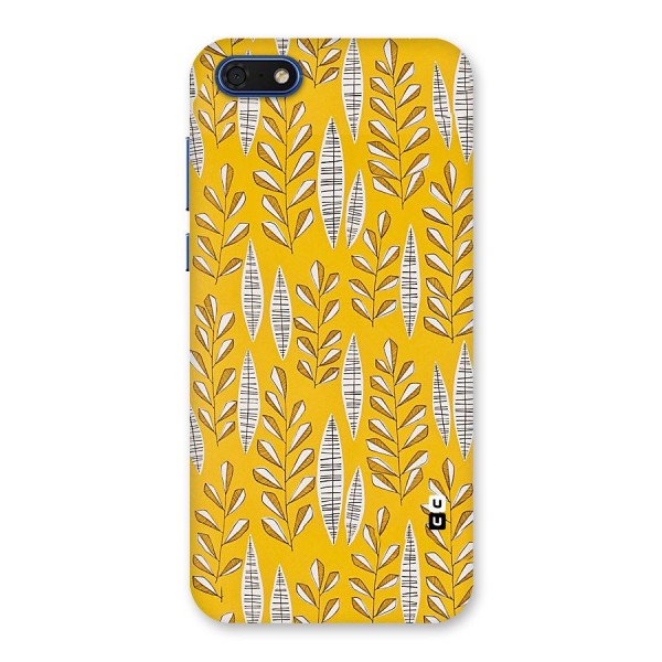 Yellow Leaf Pattern Back Case for Honor 7s