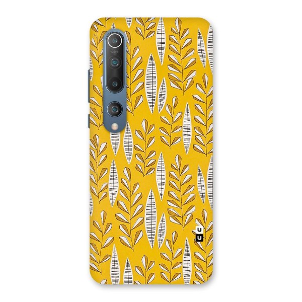 Yellow Leaf Pattern Back Case for Mi 10