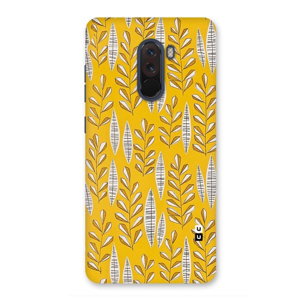 Yellow Leaf Pattern Back Case for Poco F1