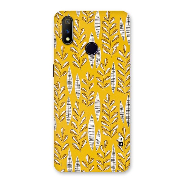 Yellow Leaf Pattern Back Case for Realme 3 Pro