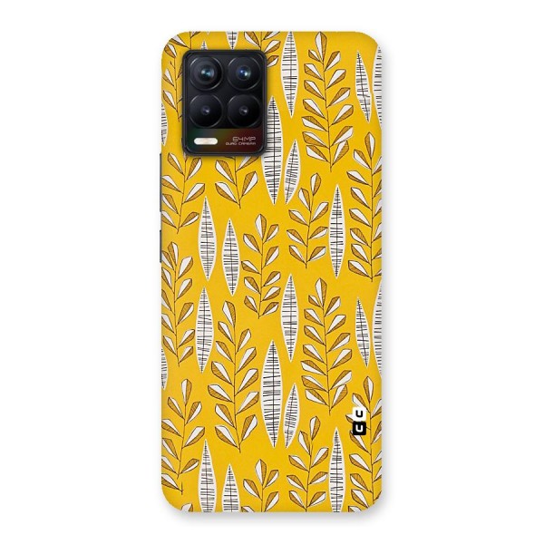 Yellow Leaf Pattern Back Case for Realme 8