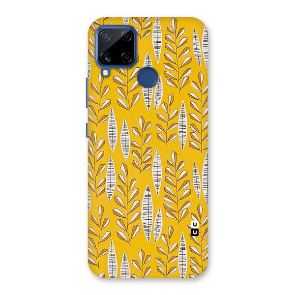 Yellow Leaf Pattern Back Case for Realme C12