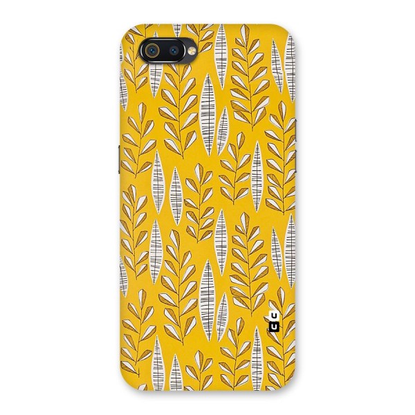 Yellow Leaf Pattern Back Case for Realme C2