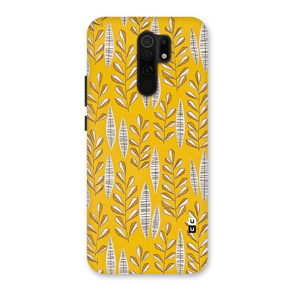 Yellow Leaf Pattern Back Case for Redmi 9 Prime