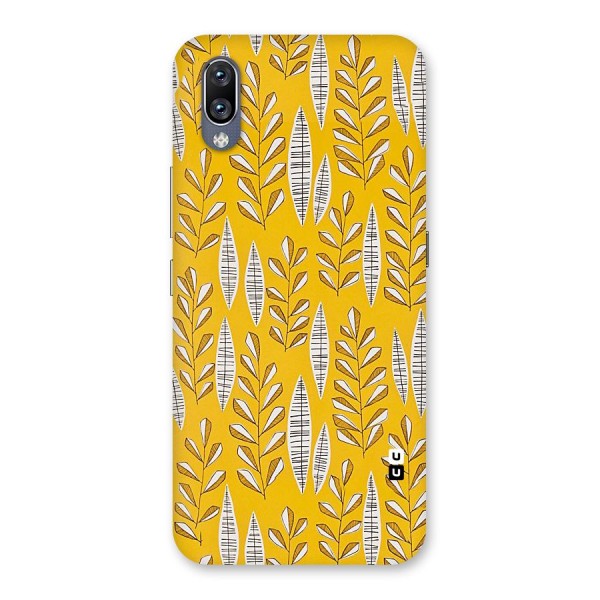 Yellow Leaf Pattern Back Case for Vivo NEX