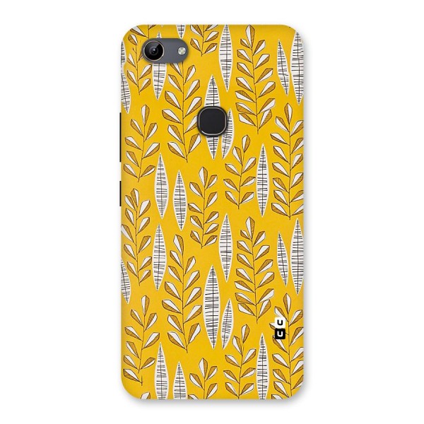 Yellow Leaf Pattern Back Case for Vivo Y81