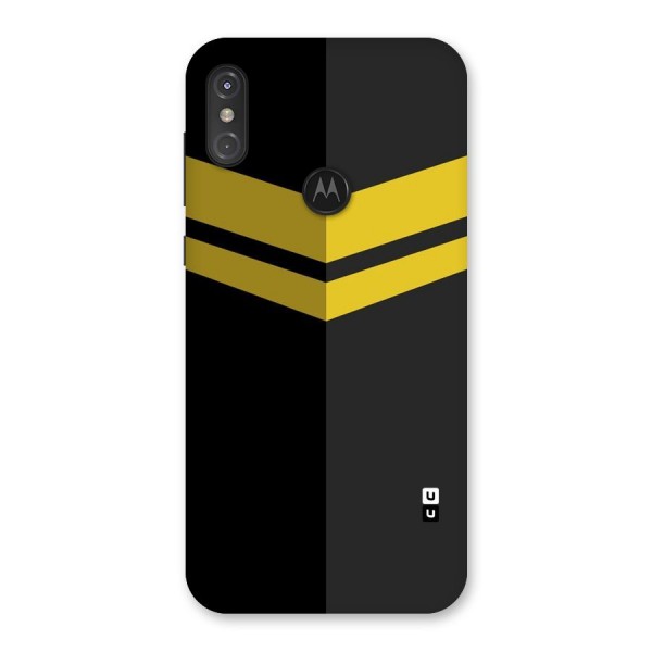 Yellow Lines Back Case for Motorola One Power