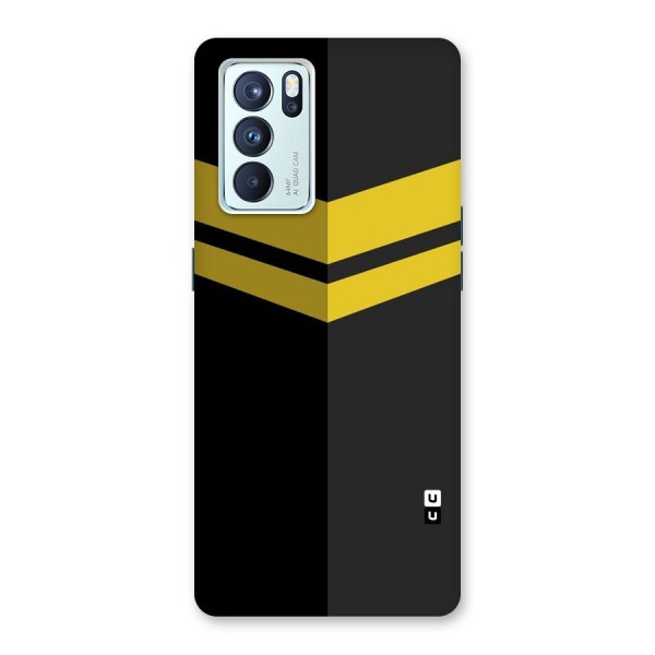 Yellow Lines Back Case for Oppo Reno6 Pro 5G