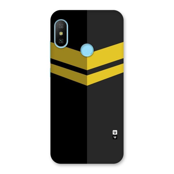 Yellow Lines Back Case for Redmi 6 Pro