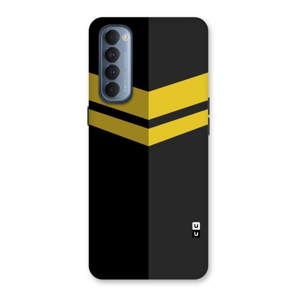 Yellow Lines Back Case for Reno4 Pro