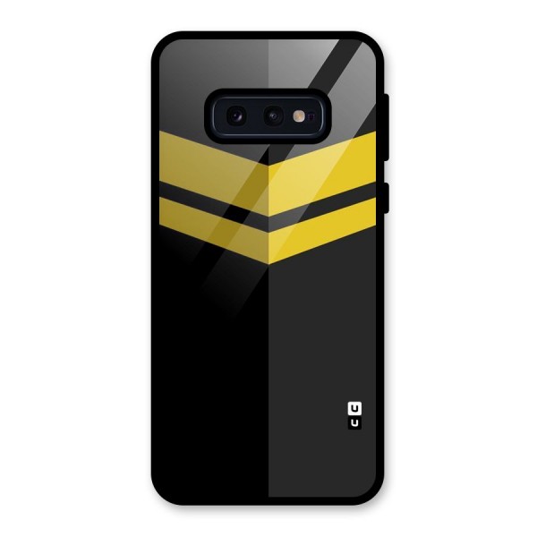 Yellow Lines Glass Back Case for Galaxy S10e