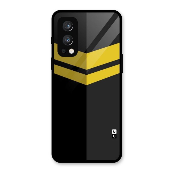Yellow Lines Glass Back Case for OnePlus Nord 2 5G