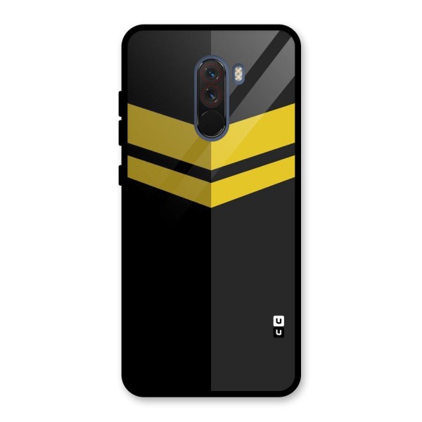 Yellow Lines Glass Back Case for Poco F1