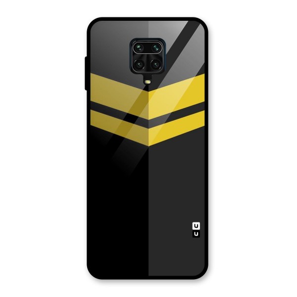 Yellow Lines Glass Back Case for Poco M2 Pro