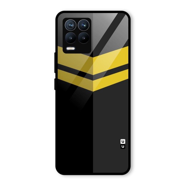 Yellow Lines Glass Back Case for Realme 8 Pro