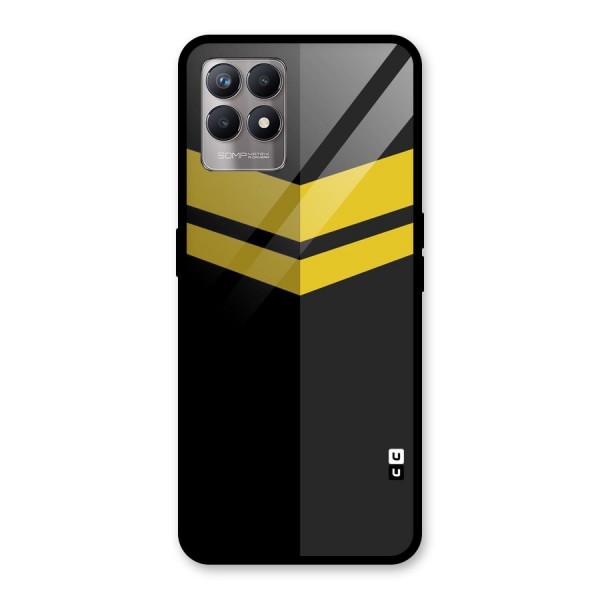 Yellow Lines Glass Back Case for Realme 8i