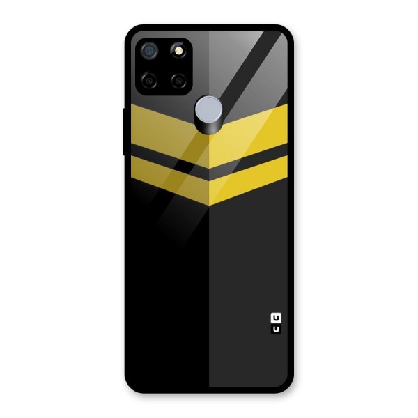 Yellow Lines Glass Back Case for Realme C12