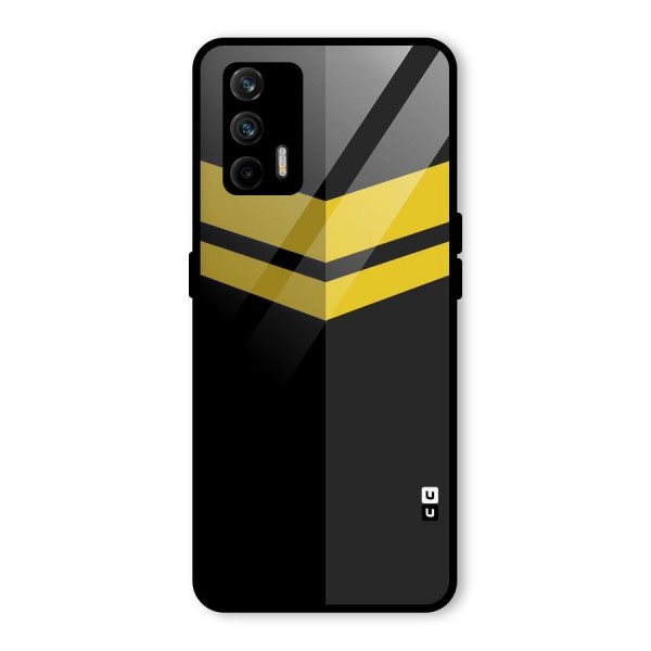 Yellow Lines Glass Back Case for Realme X7 Max