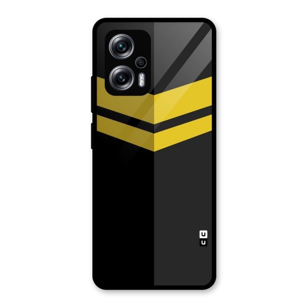 Yellow Lines Glass Back Case for Redmi K50i