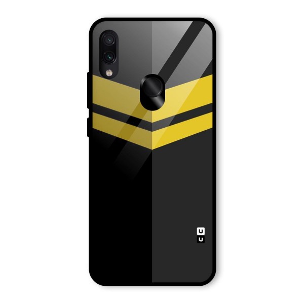 Yellow Lines Glass Back Case for Redmi Note 7