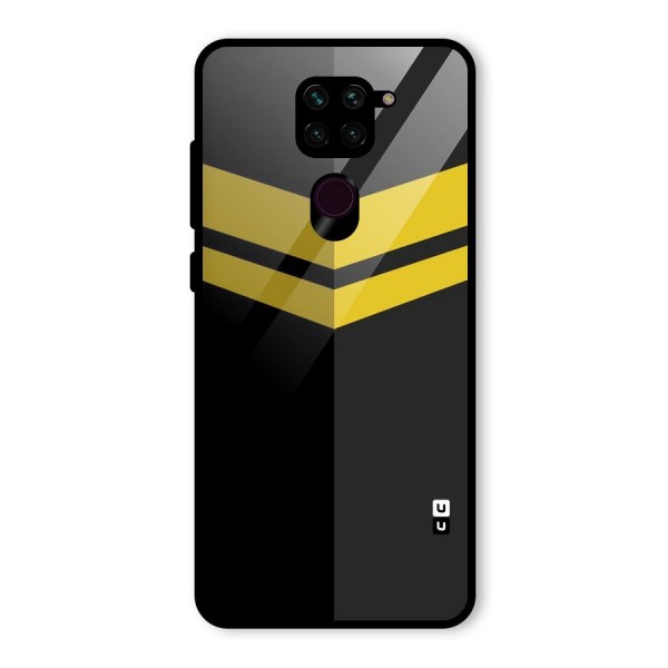 Yellow Lines Glass Back Case for Redmi Note 9