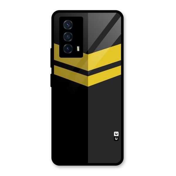 Yellow Lines Glass Back Case for Vivo iQOO Z5