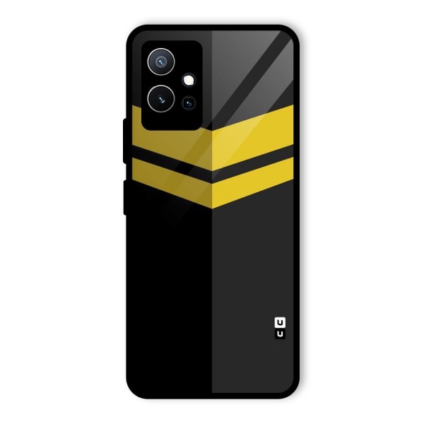 Yellow Lines Glass Back Case for Vivo iQOO Z6