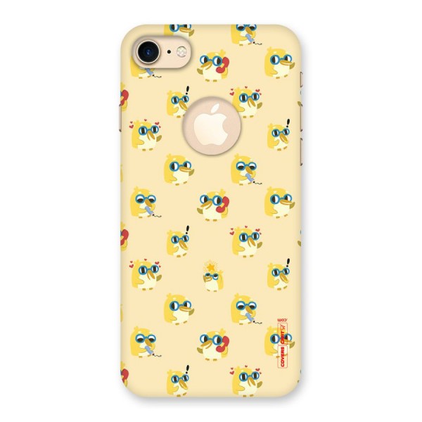 Yellow Parrot Back Case for iPhone 8 Logo Cut