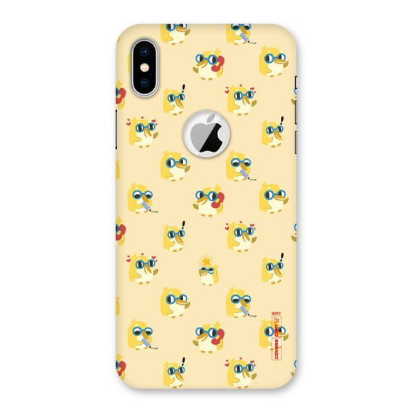 Yellow Parrot Back Case for iPhone XS Logo Cut