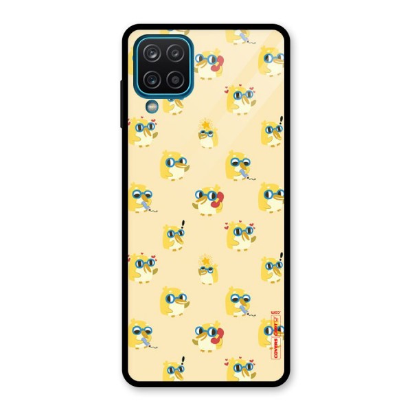 Yellow Parrot Glass Back Case for Galaxy A12