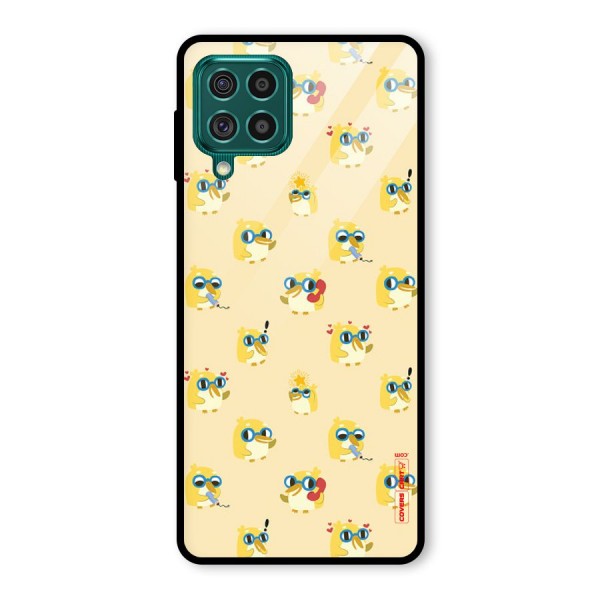 Yellow Parrot Glass Back Case for Galaxy F62