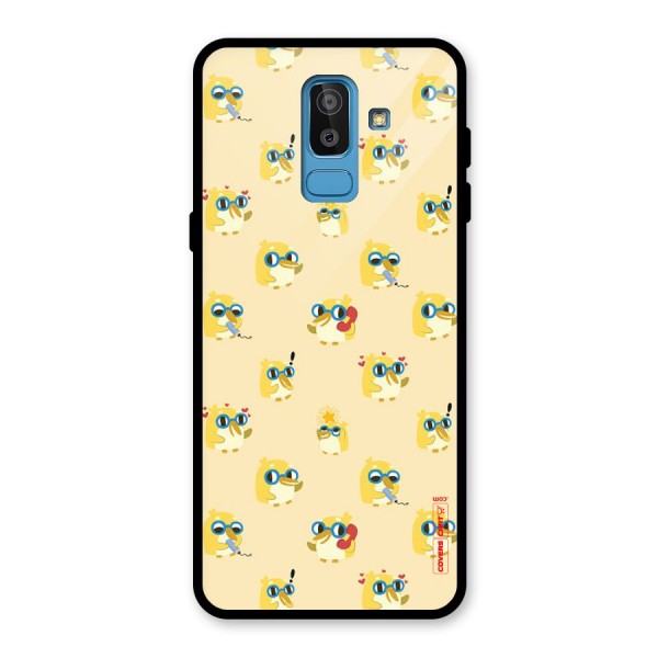 Yellow Parrot Glass Back Case for Galaxy J8