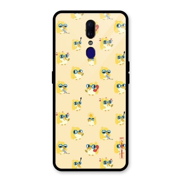 Yellow Parrot Glass Back Case for Oppo F11