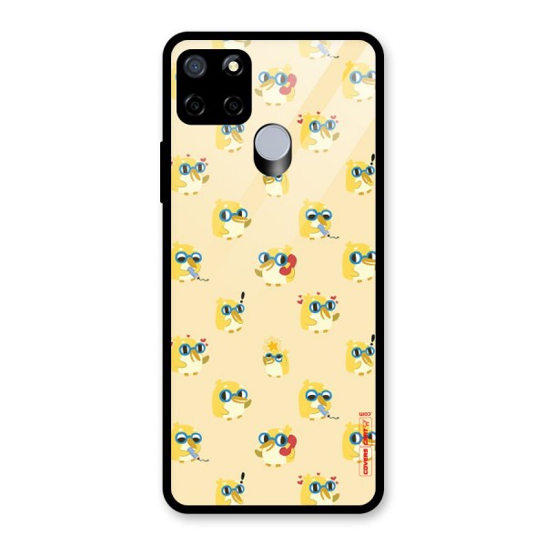 Yellow Parrot Glass Back Case for Realme C12