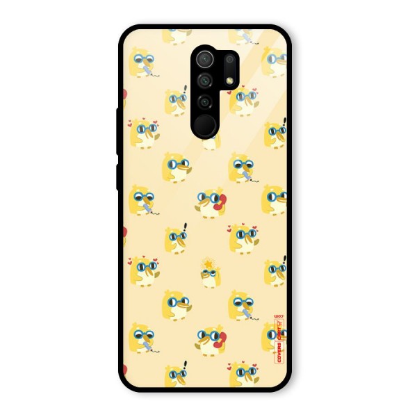 Yellow Parrot Glass Back Case for Redmi 9 Prime