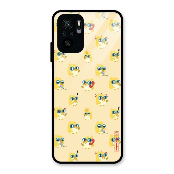 Yellow Parrot Glass Back Case for Redmi Note 10