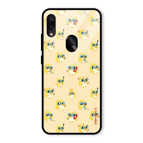 Yellow Parrot Glass Back Case for Redmi Note 7