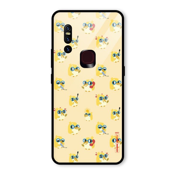 Yellow Parrot Glass Back Case for Vivo V15