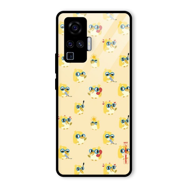 Yellow Parrot Glass Back Case for Vivo X50 Pro