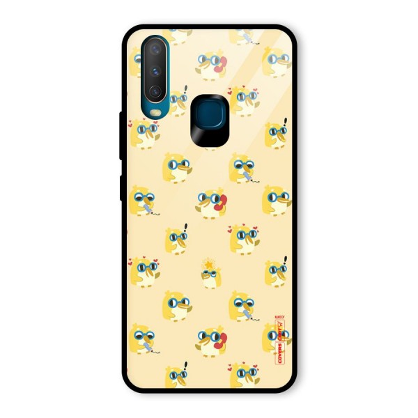 Yellow Parrot Glass Back Case for Vivo Y12