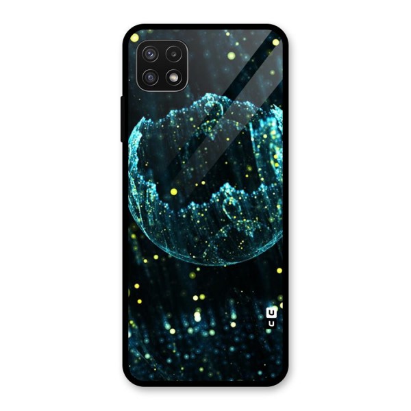 Yellow Rain Glass Back Case for Galaxy A22 5G