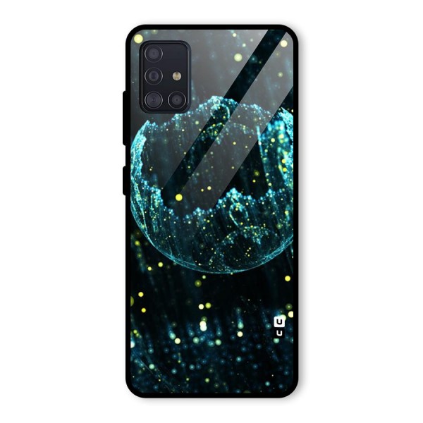 Yellow Rain Glass Back Case for Galaxy A51