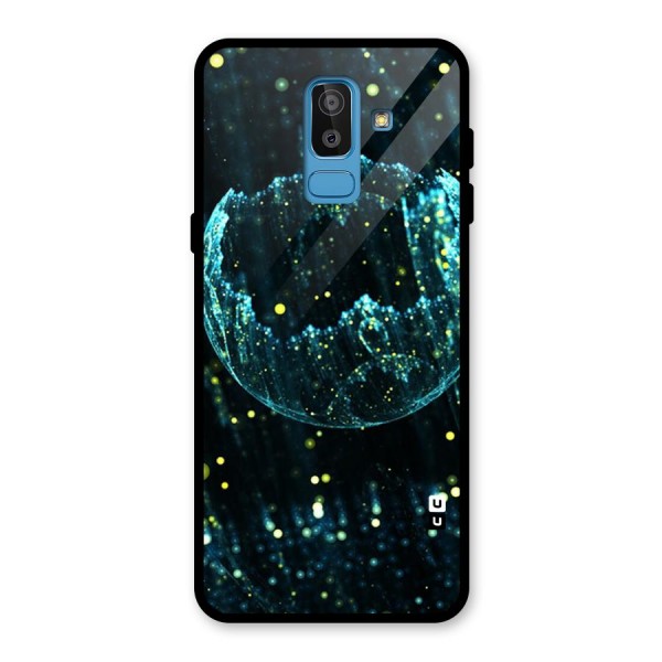 Yellow Rain Glass Back Case for Galaxy J8