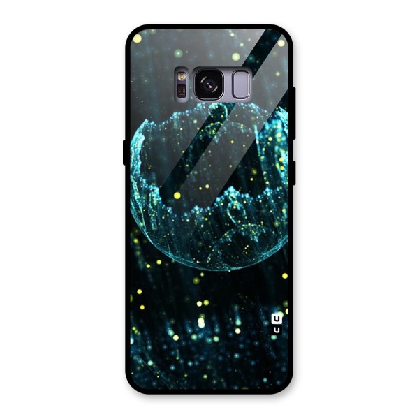 Yellow Rain Glass Back Case for Galaxy S8