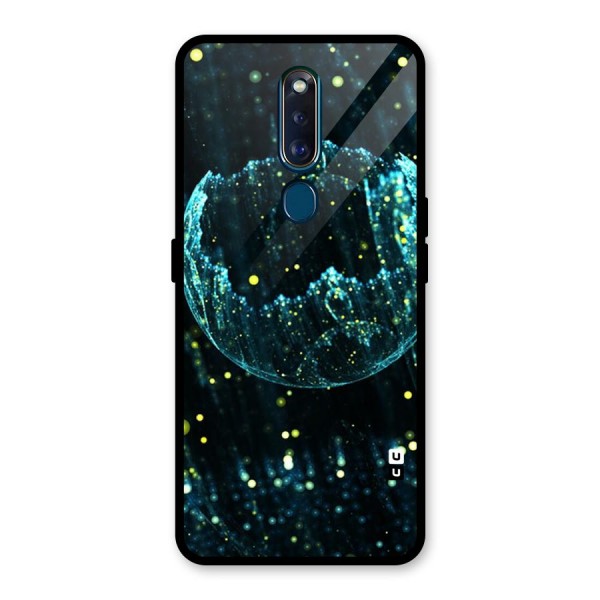 Yellow Rain Glass Back Case for Oppo F11 Pro