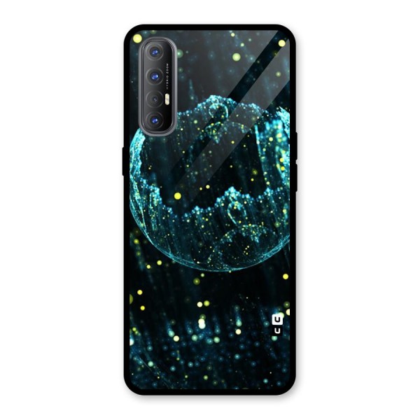 Yellow Rain Glass Back Case for Oppo Reno3 Pro